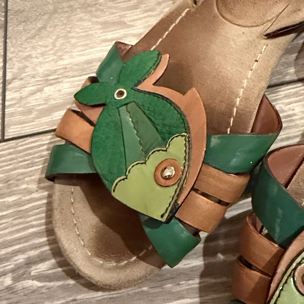 Prada Leather Fish Pattern Sandals - image 4